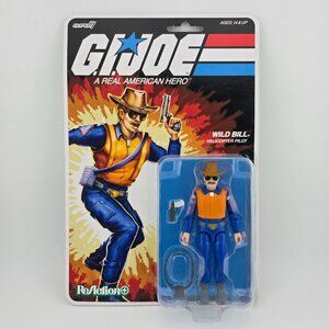 2025 Super7 by ReAction+ G.I. Joe Wild Bill, Helicopter Pilot Action Figure NEW